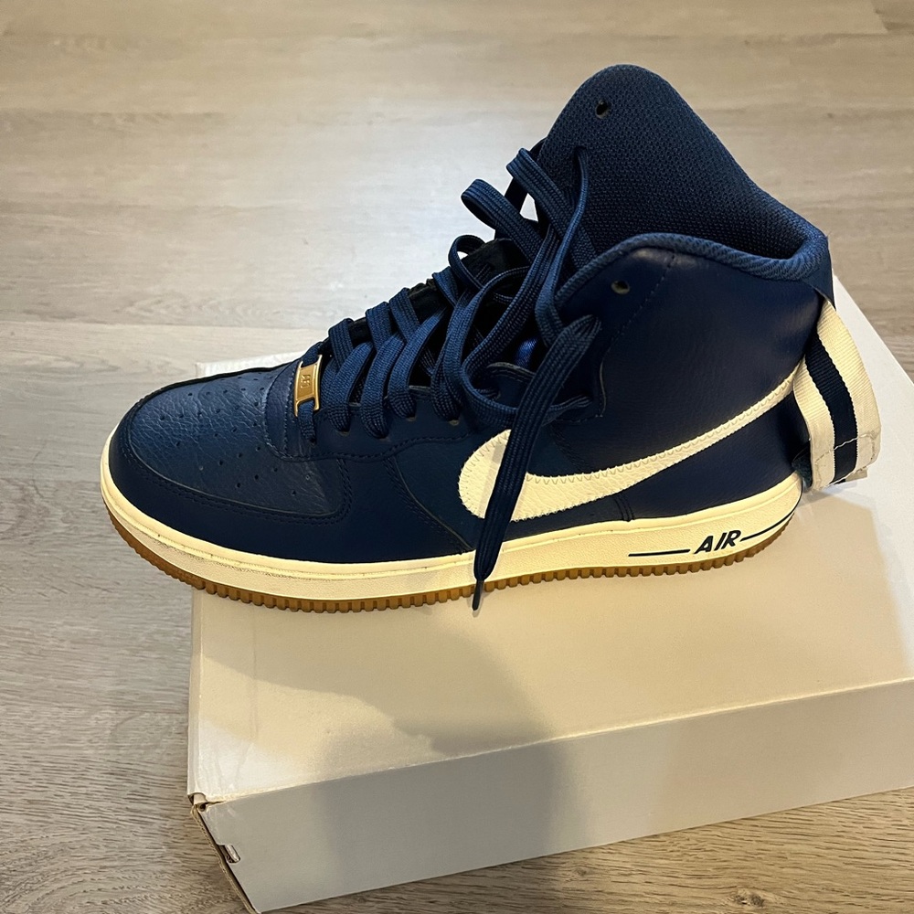Blue and White Nike